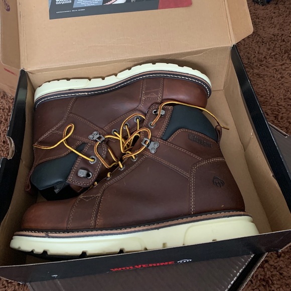 WOLVERINE Men's I-90 DuraShocks 6" Wedge Industrial Shoe - Picture 9 of 13